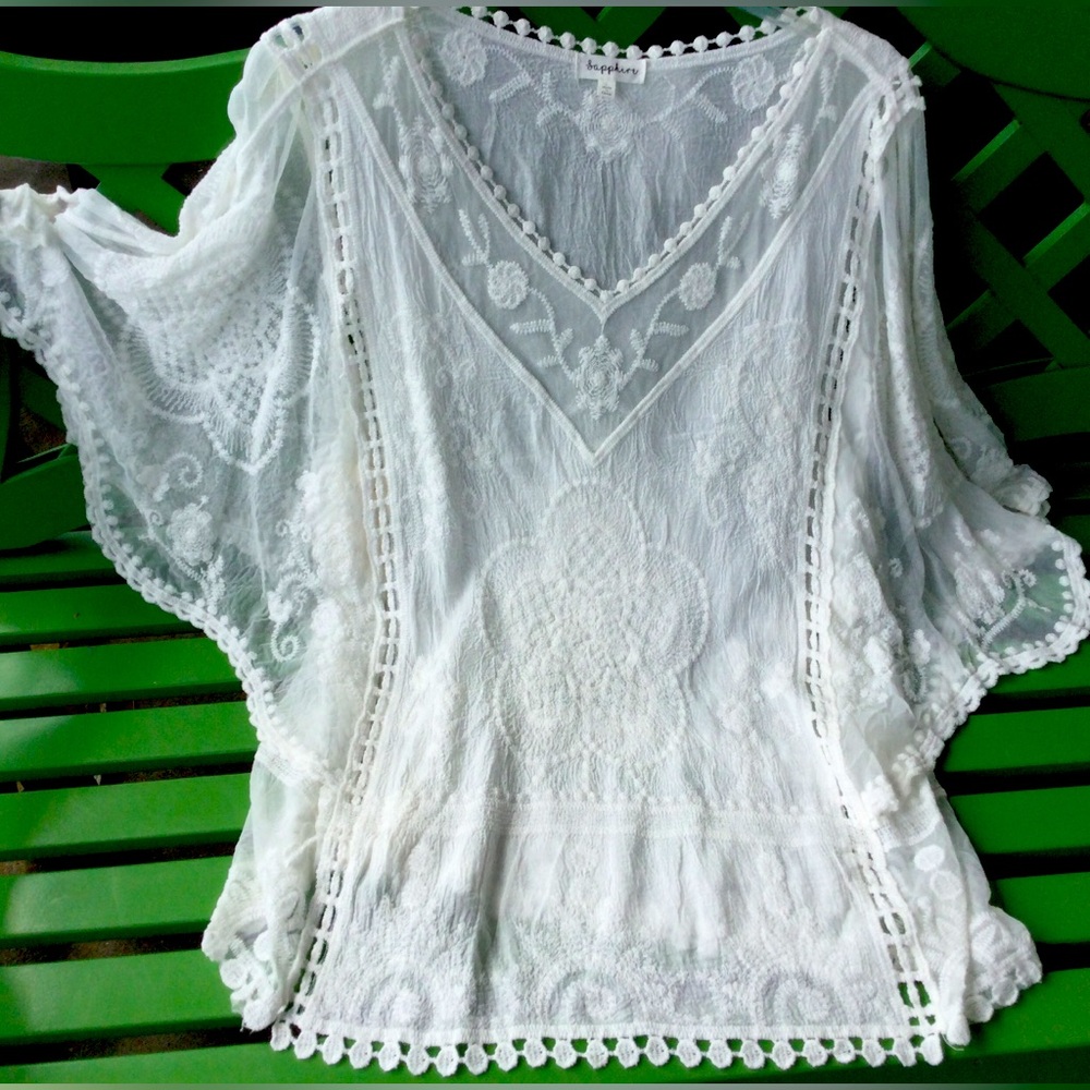 New Lace & Embroidered Tunic